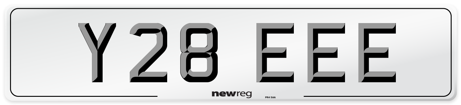 Y28 EEE Number Plate from New Reg